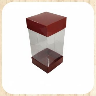 Acetate, Double-Sided Cardboard Box - 3.15" x 3.15" x 4.72"
