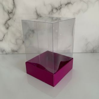 Acetate, One-Sided Cardboard Box - 3.15" x 3.15" x 4.72"