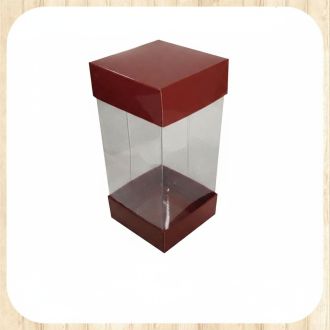 Acetate, Double-Sided Cardboard Box - 3.15" x 3.15" x 6.3"