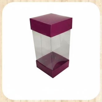 Acetate, Double-Sided Cardboard Box - 3.15" x 3.15" x 6.3"