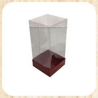 Acetate, One-Sided Cardboard Box - 3.15" x 3.15" x 6.3"