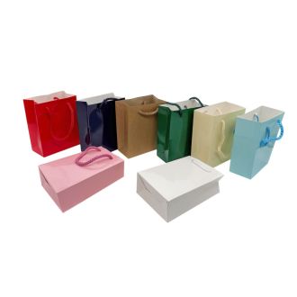 Glossy Gift Bags with Rope Handles - 3.94" x 5.51" x 1.97" - 8 Colors