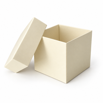 Cream  Cardboard Box - 2.36" x 2.36" x 2.36"