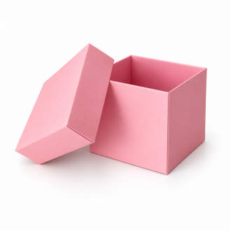 Pink Cardboard Gift Box - 2.36" x 2.36" x 2.36"