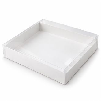 Gift Boxes with Clear Lid - 11.81" x 11.81" x 1.97" - 4 Colors