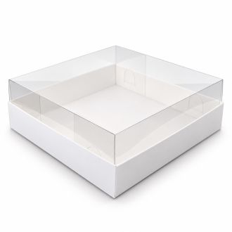 Gift Boxes with Clear Lid - 5.91" x 5.91" x 1.97" - 4 Colors