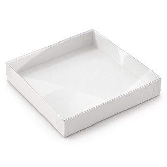 Gift Boxes with Clear Lid - 7.87" x 7.87" x 1.18" - 4 Colors