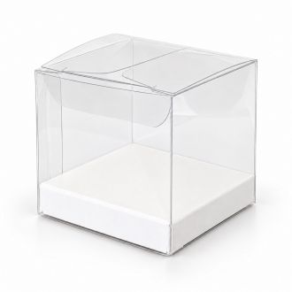 Clear Pop & Lock Boxes with Inside Base - 2.36" x 2.36" - 8 Heights