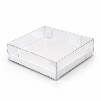 Clear Pop & Lock Boxes with Inside Base - 2.76" x 2.76" - 5 Heights