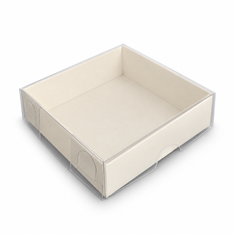 1000 pieces of Cardboard Box with Clear Lid - 2.76" x 2.76" x 0.87"