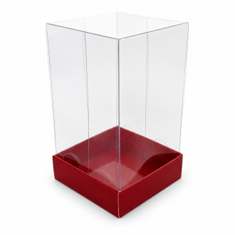 Cardboard Gift Box with Clear Lid - 2.76" x 2.76" x 4.72"