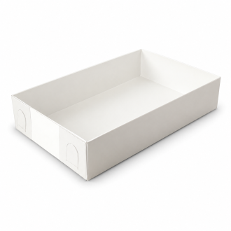 White Cardboard Gift Box with Clear Lid - 5.91" x 9.84" x 1.97"