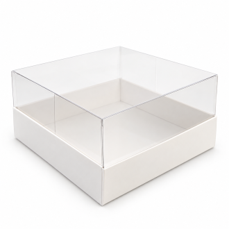 Cardboard Gift Box with Clear Lid - 4.72" x 4.72" x 2.36"
