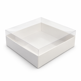 Cardboard Gift Box with Clear Lid - 4.72" x 4.72" x 1.57"