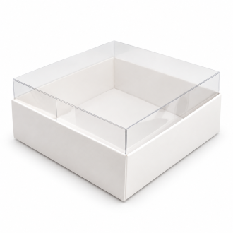 Cardboard Gift Box with Clear Lid - 3.94" x 3.94" x 1.57"