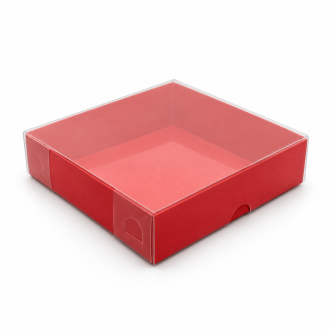 Cardboard Gift Box with Clear Lid - 4.72" x 4.72" x 1.18"