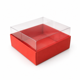 Cardboard Gift Box with Clear Lid - 3.54" x 3.54" x 1.97"