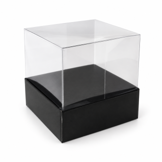 Cardboard Gift Box with Clear Lid - 3.15" x 3.15" x 3.15"