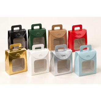 Window gift boxes in multiple colors