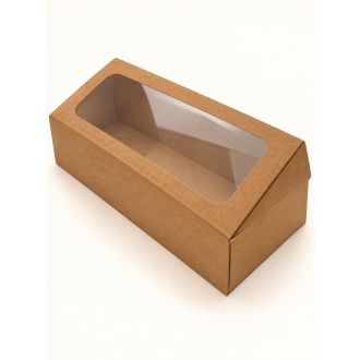 Kraft rectangular window gift box