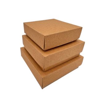 Kraft Cardboard Gift Box - 5.91x5.91x1.18" Inches