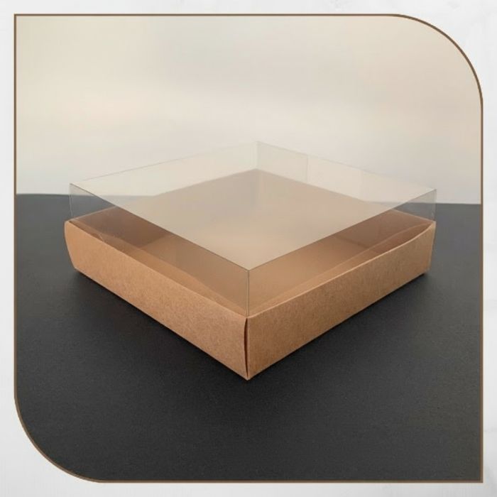 cm Bottom Kraft Cardboard Top Acetate Box