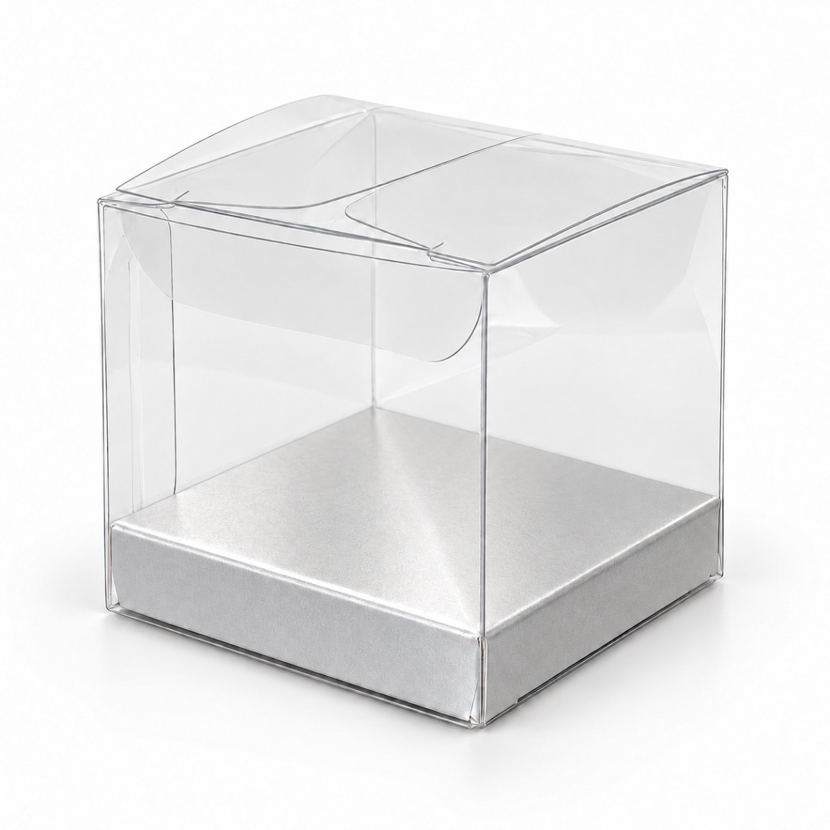 Product illustration · 10 × 10 × 10 cm · Silver inside base.