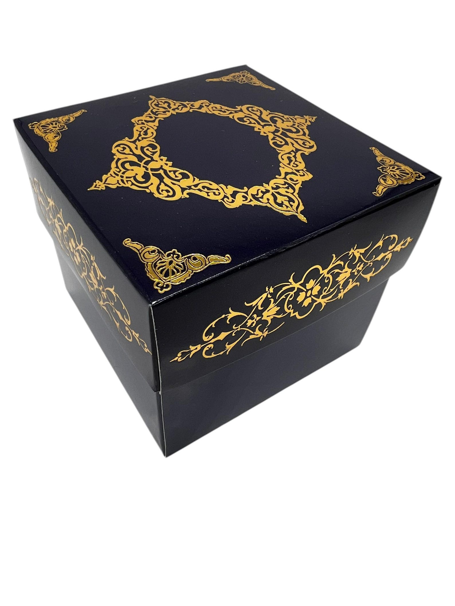 Navy gold foil gift box