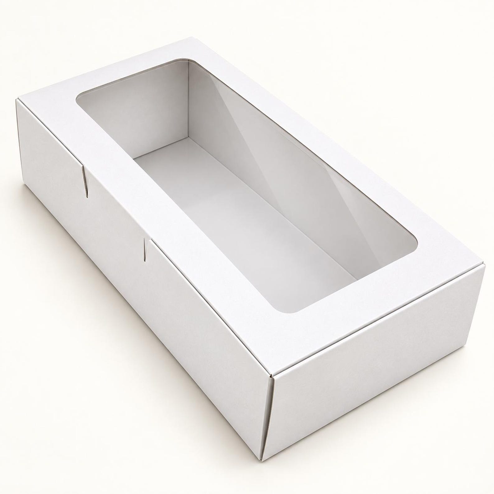 White rectangular window gift box