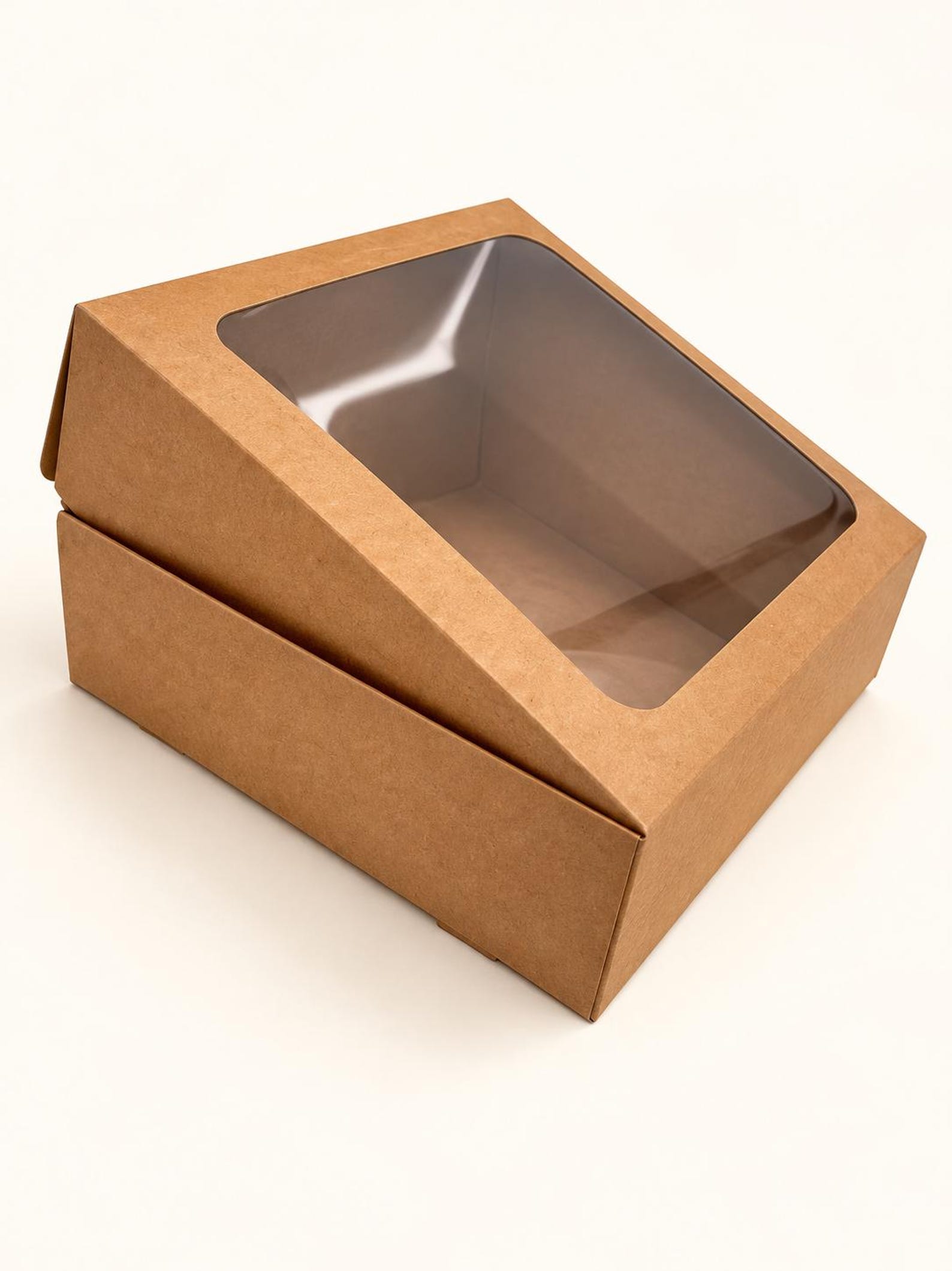 Kraft rectangular window gift box