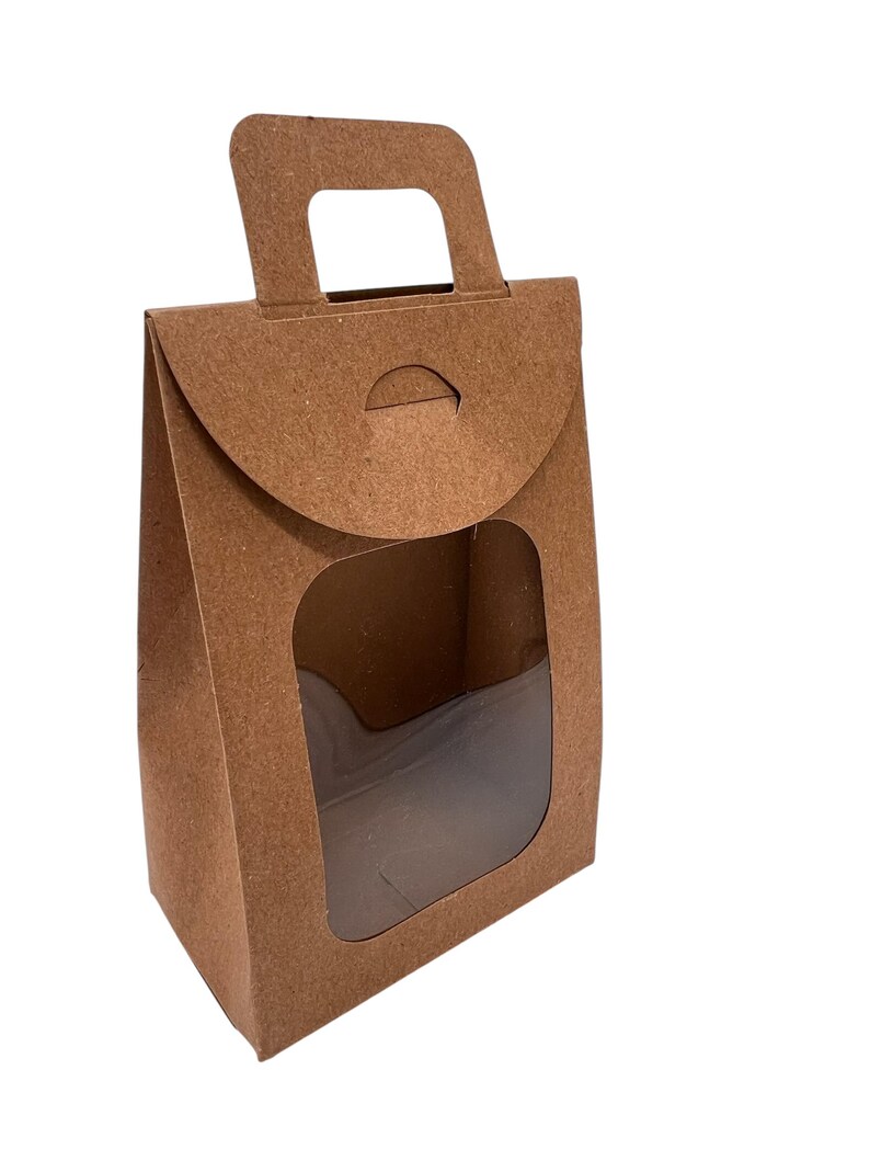 Kraft window gift box with handle