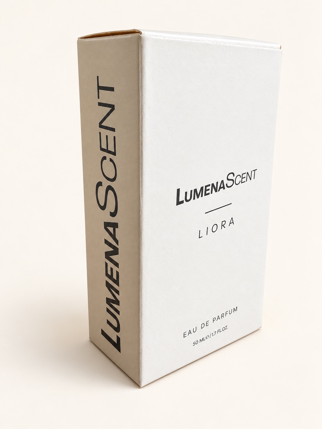 White minimal printed box example