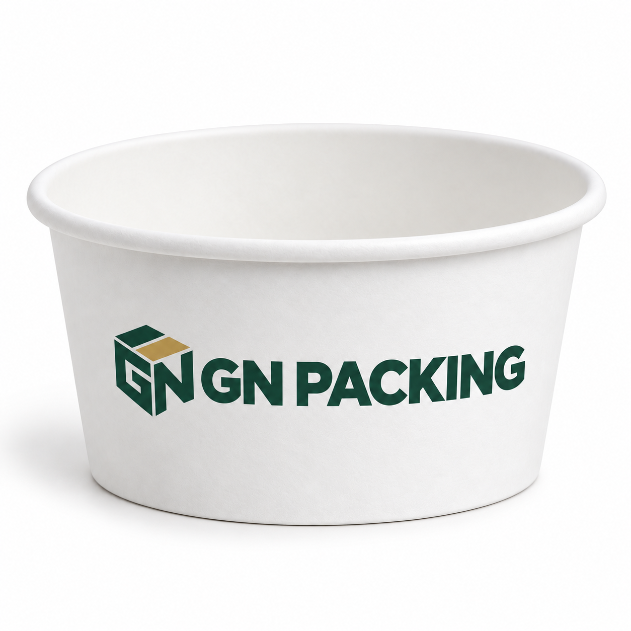 GN Packing custom printed 12 oz ice cream cup — Matte finish artwork mockup