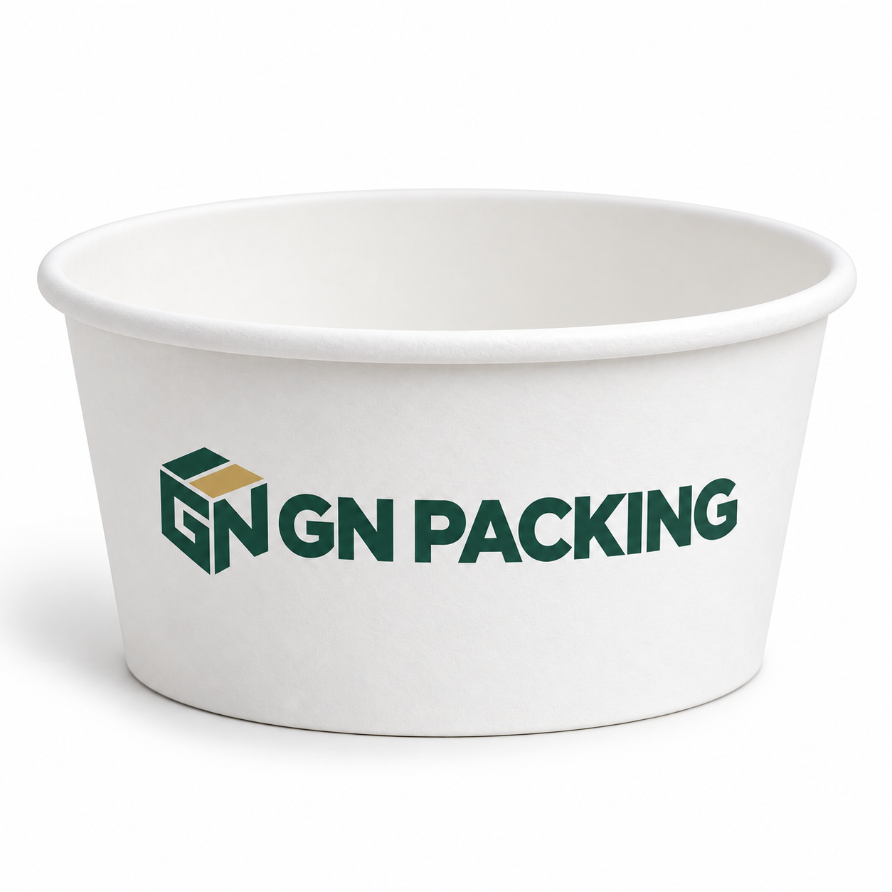 GN Packing custom printed 16 oz ice cream cup — Matte finish artwork mockup