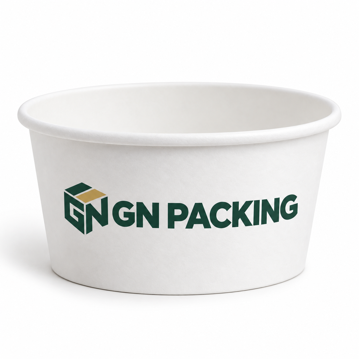 GN Packing custom printed 8 oz ice cream cup — Matte finish artwork mockup